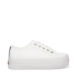 Steve Madden Bobbi30 Sneakers Dam Vita Gröna | SM-764DW