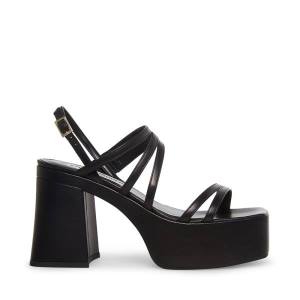 Steve Madden Bossy Läder Heel Högklackade Skor Dam Svarta | SM-598FW