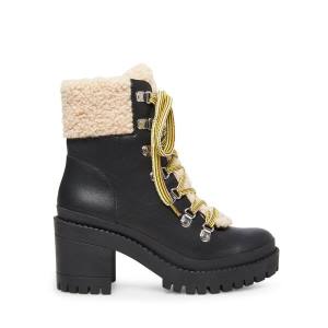 Steve Madden Bundleup Läder Kängor Dam Svarta | SM-531FI