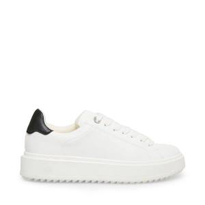 Steve Madden Catcher Sneakers Dam Vita Svarta | SM-294BZ