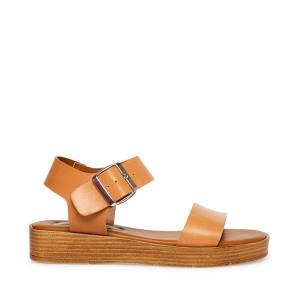 Steve Madden Destined Tan Läder Sandaler Dam Bruna | SM-415GL