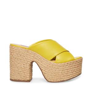 Steve Madden Elzie Heel Högklackade Skor Dam Gula | SM-071YV