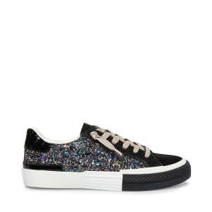 Steve Madden Embark Glitter Sneakers Dam Svarta | SM-425UA