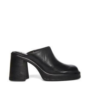 Steve Madden Flirtie Läder Heel Högklackade Skor Dam Svarta | SM-907NM