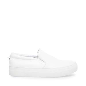 Steve Madden Gills Läder Sneakers Dam Vita | SM-640RN