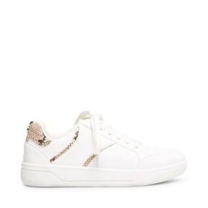 Steve Madden Harmonize Tan Snake Sneakers Dam Bruna Ormskinn | SM-465VG