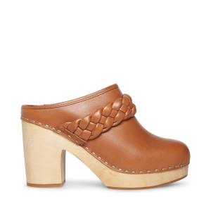 Steve Madden Highland Cognac Läder Heel Högklackade Skor Dam Bruna | SM-591YM