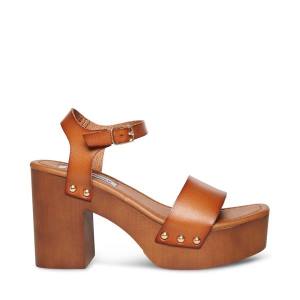 Steve Madden Ivy Cognac Heel Högklackade Skor Dam Bruna | SM-609UR