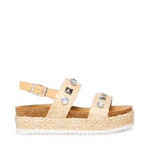 Steve Madden Jgemston Raffia Sandaler Barn Bruna | SM-246XL