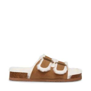 Steve Madden Jleena Cognac Tofflor Barn Bruna | SM-206IP