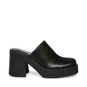 Steve Madden Kam Läder Heel Högklackade Skor Dam Svarta | SM-173GH