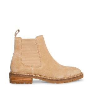 Steve Madden Leopold Tan Mocka Kängor Dam Bruna | SM-793JF