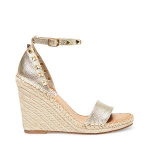 Steve Madden Mckenna Läder Sandaler Dam Guld | SM-516QI