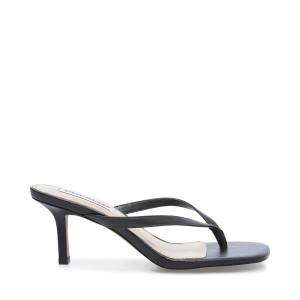 Steve Madden Melrose Läder Heel Högklackade Skor Dam Svarta | SM-638AJ