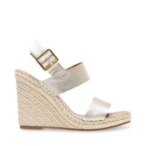 Steve Madden Meridian Läder Sandaler Dam Guld | SM-263NX