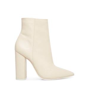 Steve Madden Noticed Bone Läder Kängor Dam Beige | SM-692CF