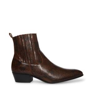 Steve Madden Pierre Snake Stövlar Herr Bruna Ormskinn | SM-518JU