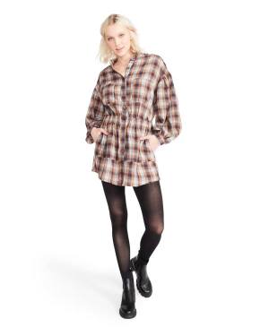 Steve Madden Plaid Klänning Dam Blå Olika Färger | SM-302GI