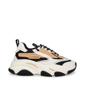 Steve Madden Possession Tan Sneakers Dam Svarta Bruna | SM-863NH