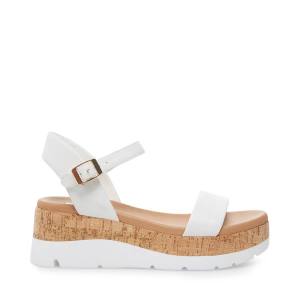 Steve Madden Roselita Läder Sandaler Dam Vita | SM-942PV