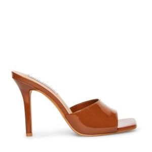 Steve Madden Signal Cognac Lack Heel Högklackade Skor Dam Bruna | SM-417AL