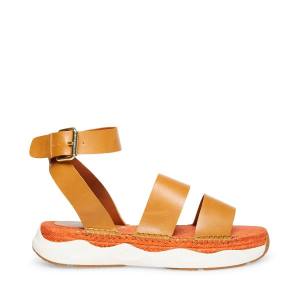 Steve Madden Springs Tan Paris Sandaler Dam Bruna | SM-498XE