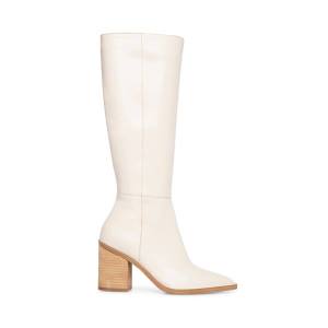 Steve Madden Tove Bone Läder Stövlar Dam Beige | SM-123LJ