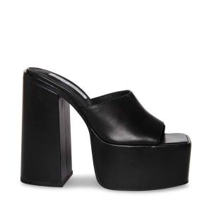 Steve Madden Trixie Läder Heel Högklackade Skor Dam Svarta | SM-461EM