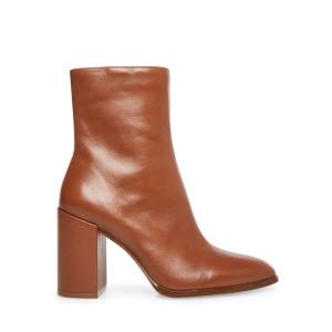 Steve Madden Trudy Cognac Läder Kängor Dam Bruna | SM-218AC